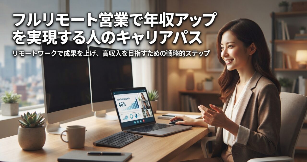 フルリモート営業で年収アップを実現する人のキャリアパス