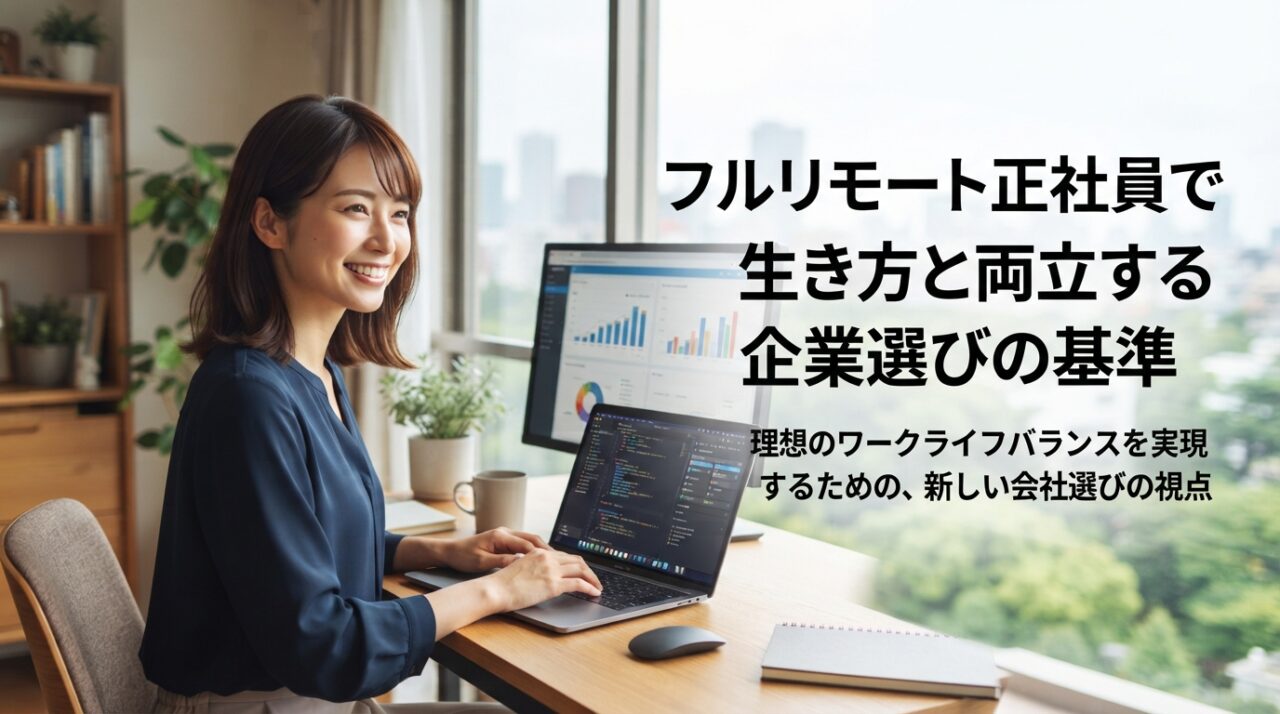 フルリモート正社員で生き方と両立する企業選びの基準