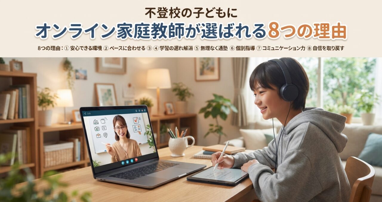 不登校の子どもにオンライン家庭教師が選ばれる8つの理由